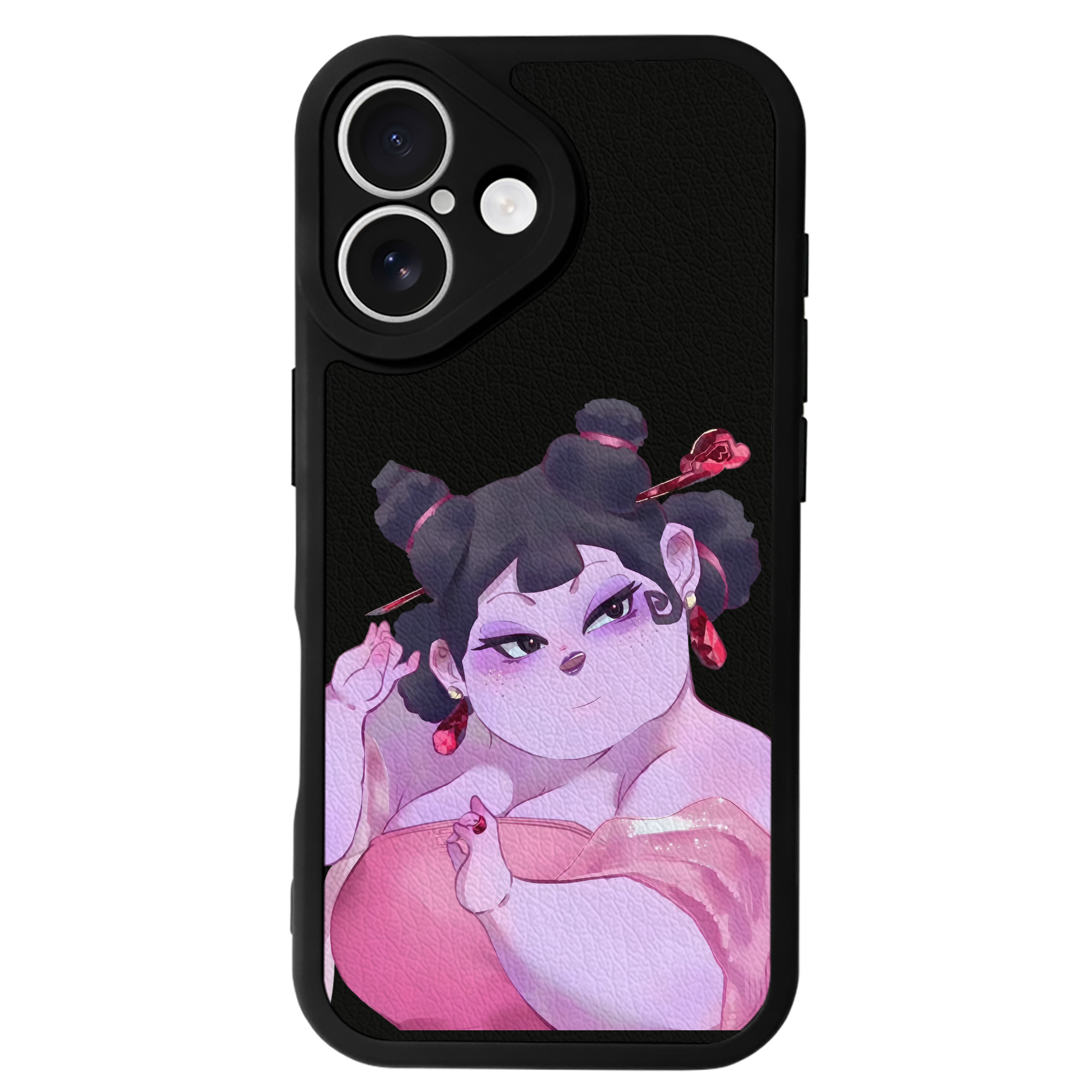 （画像用） Ne Zha 2 ナタ 魔童の大暴れ 【iPhone 16シリーズ対応】シリコンスマホケース（レザー調） 材質：シリコン